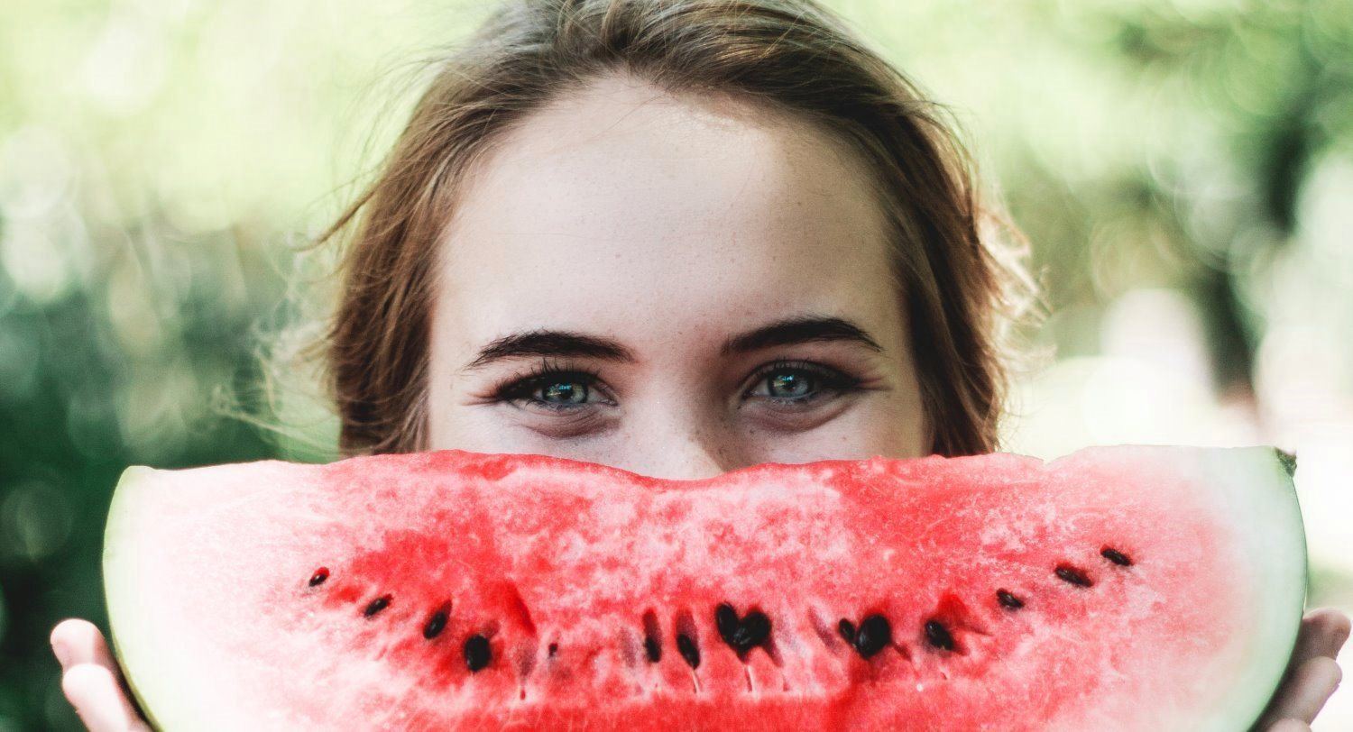A girl with bold eyebrows