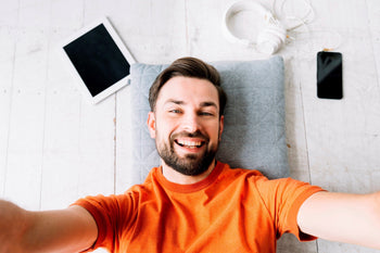 Smiling man with beard