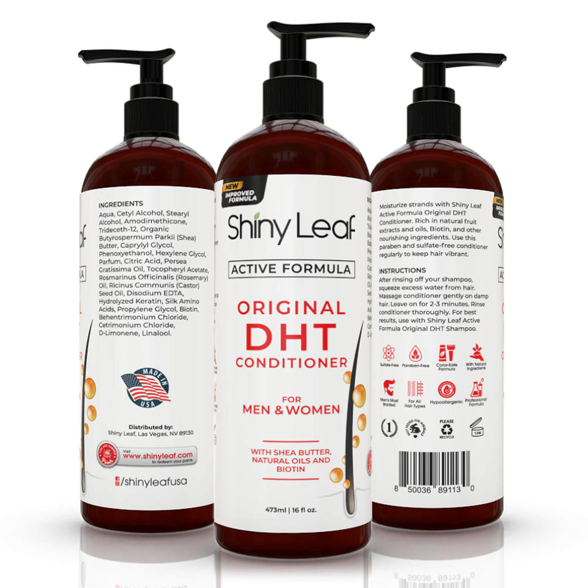 DHT Blocker Shampoo and Conditioner Set with Biotin (2 x 16 oz)