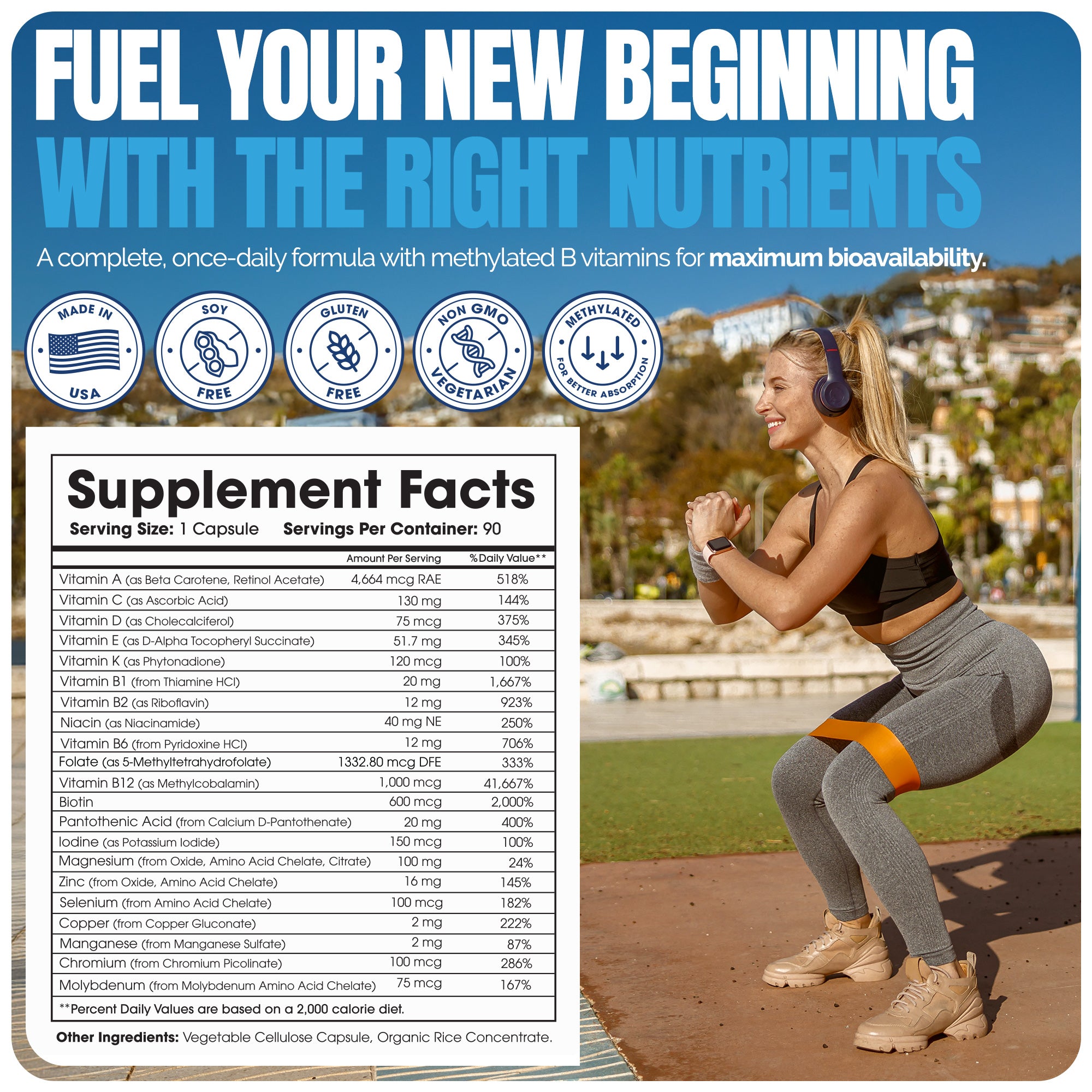 Bariatric Multivitamin Iron Free With DHT Pro Shampoo and Conditioner Hair Care Bundle