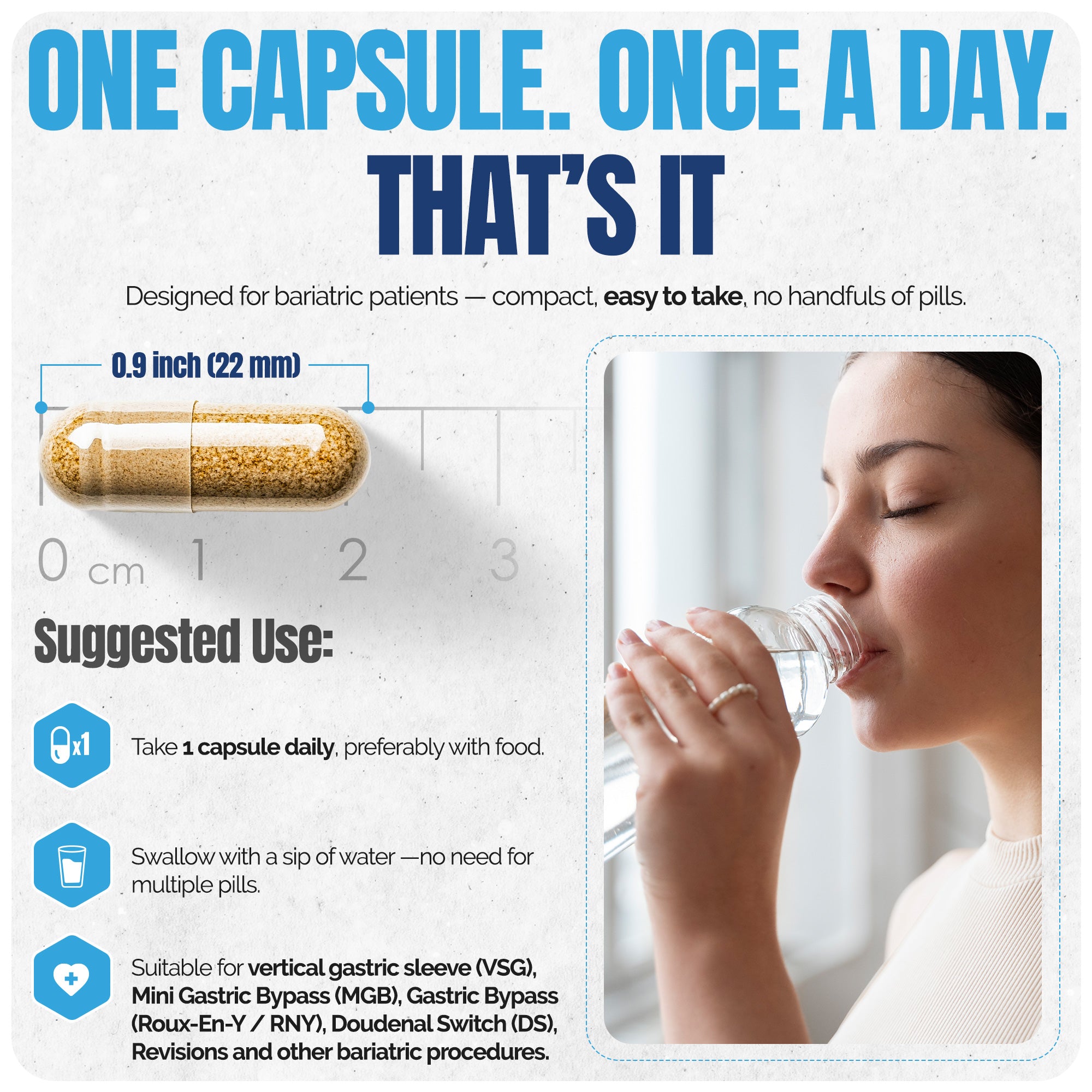 Bariatric Multivitamin Iron Free With DHT Pro Shampoo and Conditioner Hair Care Bundle