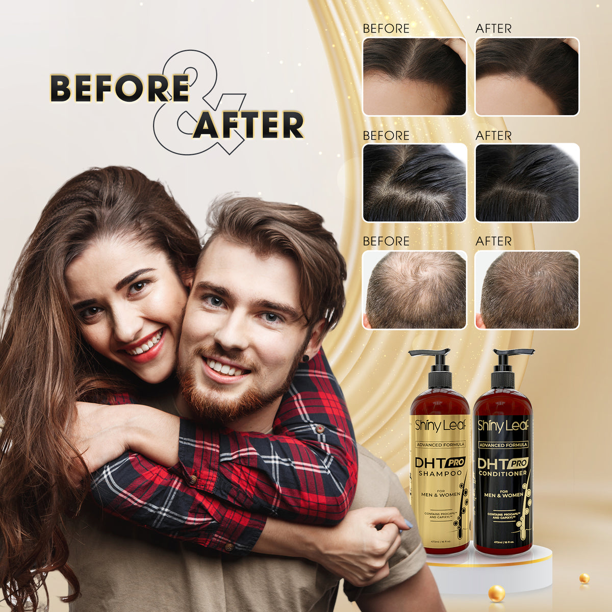Ultimate Hair Growth Bundle - DHT Blocker, DHT Pro & Peptide Shampoo & Conditioner Sets