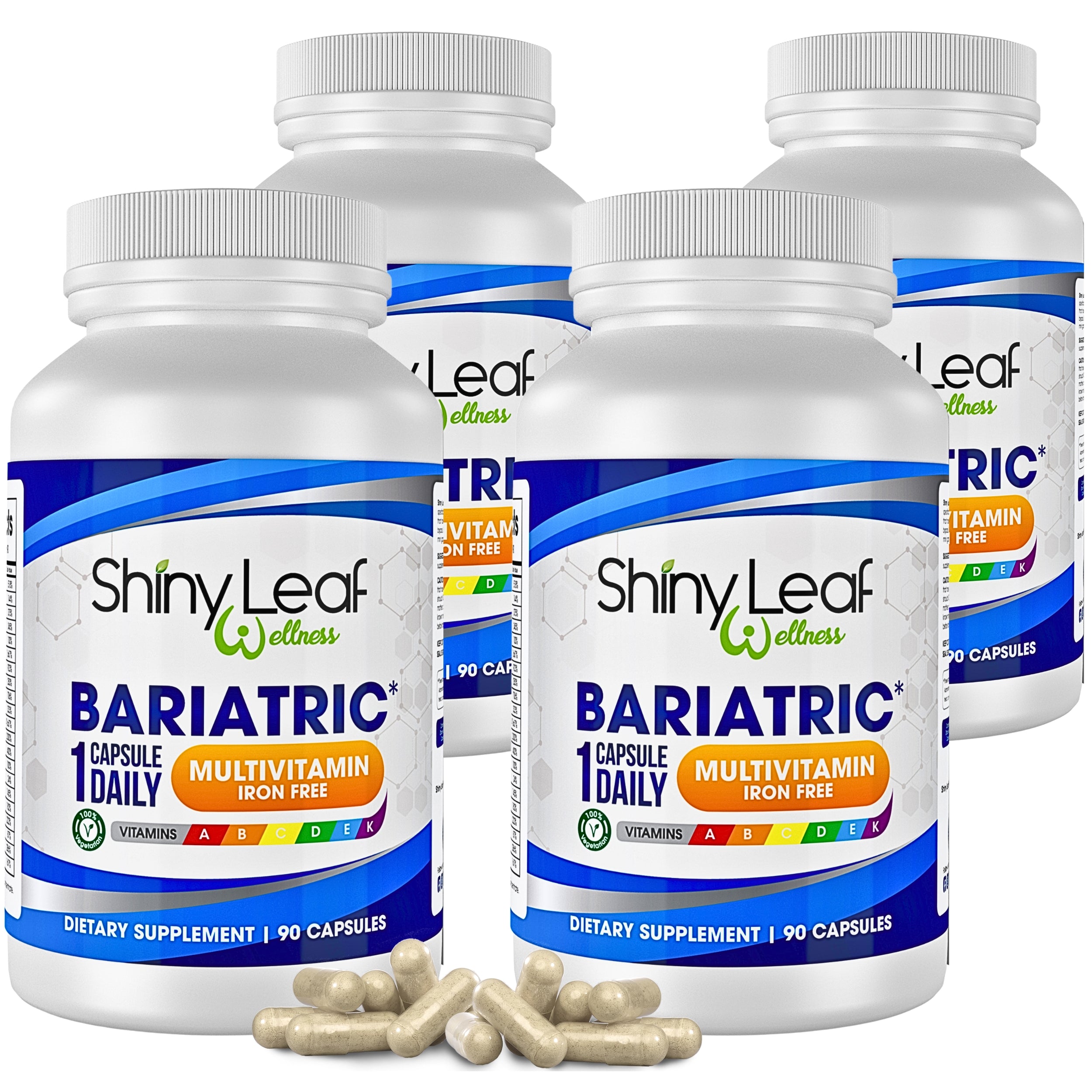 Bariatric Multivitamin Iron-Free (Once-a-day Vegetarian Capsule) Shiny Leaf