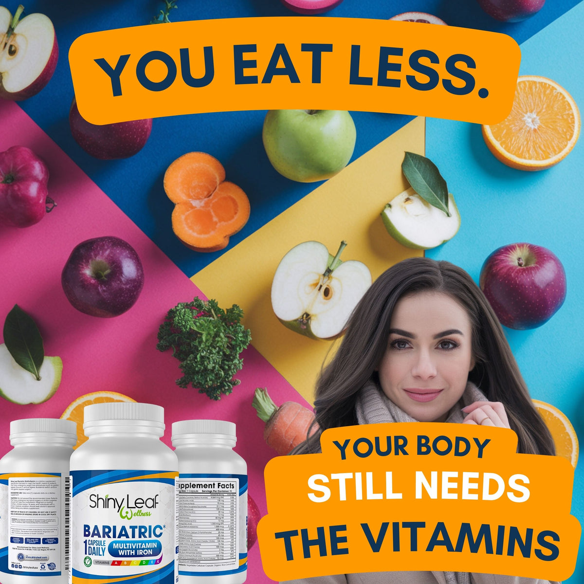 Bariatric Multivitamin with Iron With DHT Pro Shampoo