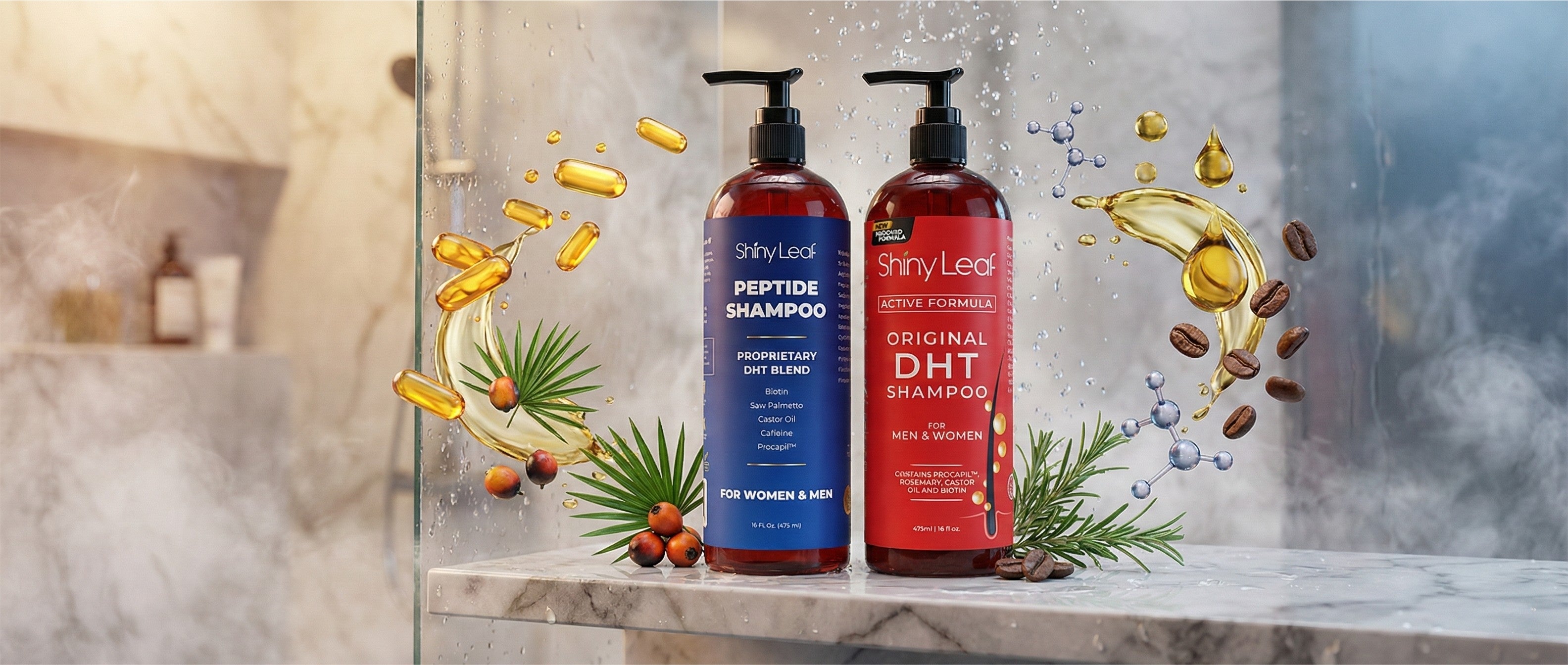 Load video: DHT Original and Peptide Shampoo Bundle