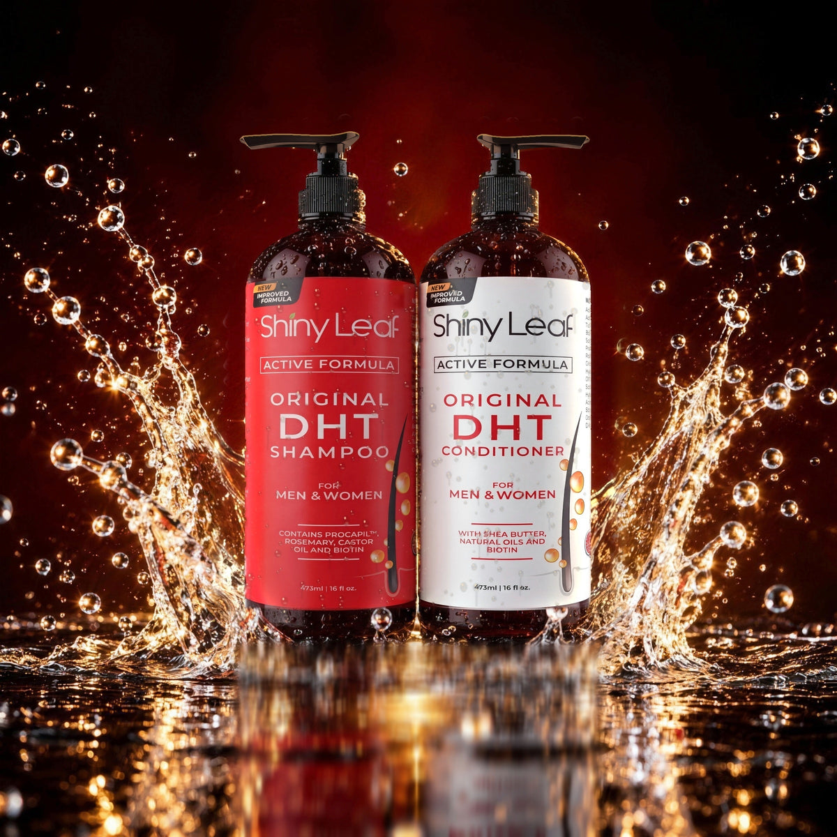 DHT Blocker Shampoo and Conditioner Set with Biotin (2 x 16 oz)
